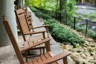 chairs on balcony of Gatlinburg hotel