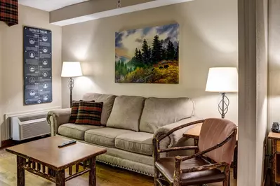 sleeper sofa in King Suite at Gatlinburg hotel