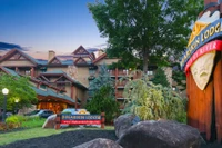 Bearskin Lodge at sunset
