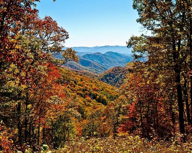 Photo of the Smoky Mountains during the fall