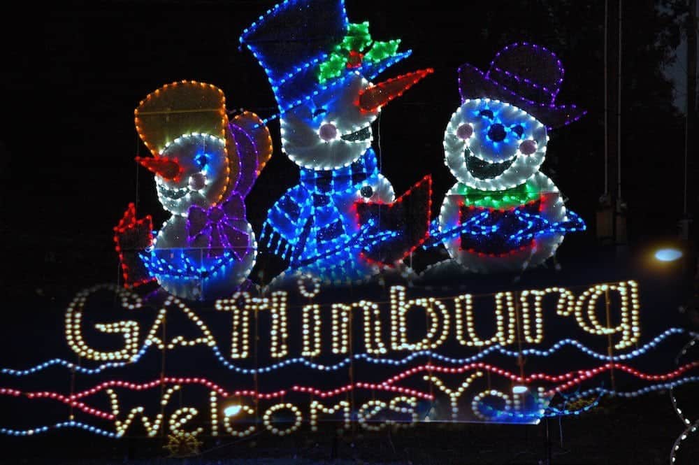Fun Christmas lights in Gatlinburg TN.