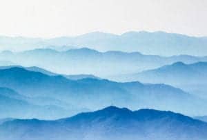 Blue ridges in the Smoky Mountains