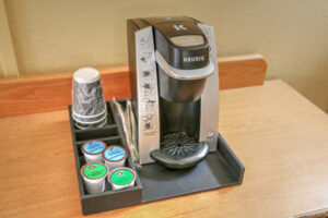 coffee maker in Bearskin hotel room